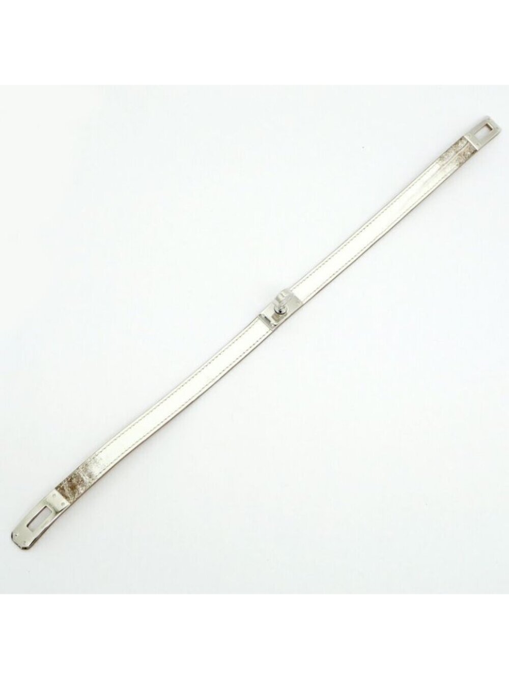 Hermes Leather Bracelet Kelly Double Tour Himalaya Silver Hardware - Picture 6 of 11